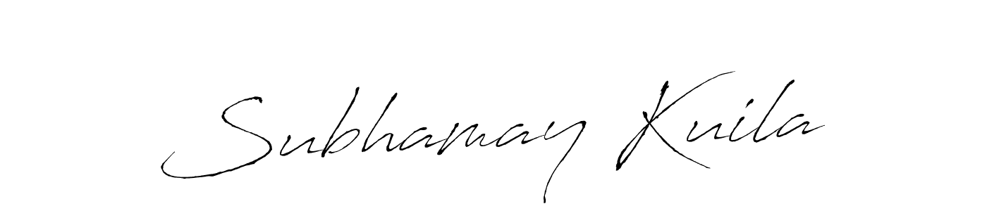 How to make Subhamay Kuila name signature. Use Antro_Vectra style for creating short signs online. This is the latest handwritten sign. Subhamay Kuila signature style 6 images and pictures png