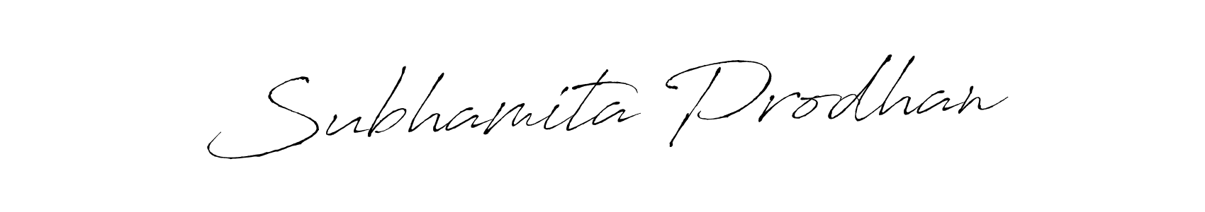 The best way (Antro_Vectra) to make a short signature is to pick only two or three words in your name. The name Subhamita Prodhan include a total of six letters. For converting this name. Subhamita Prodhan signature style 6 images and pictures png