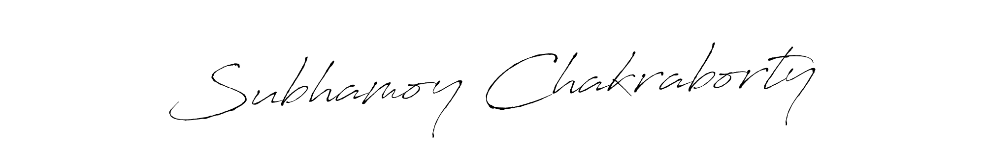 Make a beautiful signature design for name Subhamoy Chakraborty. With this signature (Antro_Vectra) style, you can create a handwritten signature for free. Subhamoy Chakraborty signature style 6 images and pictures png