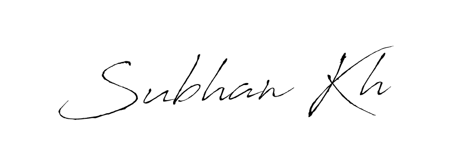 How to make Subhan Kh name signature. Use Antro_Vectra style for creating short signs online. This is the latest handwritten sign. Subhan Kh signature style 6 images and pictures png