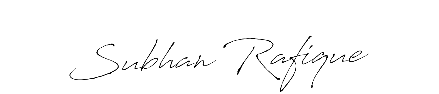 Design your own signature with our free online signature maker. With this signature software, you can create a handwritten (Antro_Vectra) signature for name Subhan Rafique. Subhan Rafique signature style 6 images and pictures png