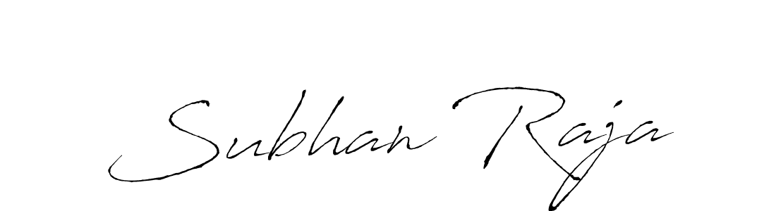 Make a beautiful signature design for name Subhan Raja. With this signature (Antro_Vectra) style, you can create a handwritten signature for free. Subhan Raja signature style 6 images and pictures png