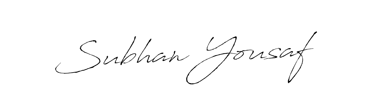 How to make Subhan Yousaf name signature. Use Antro_Vectra style for creating short signs online. This is the latest handwritten sign. Subhan Yousaf signature style 6 images and pictures png