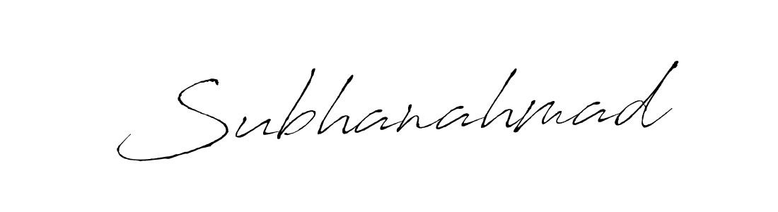 Also we have Subhanahmad name is the best signature style. Create professional handwritten signature collection using Antro_Vectra autograph style. Subhanahmad signature style 6 images and pictures png