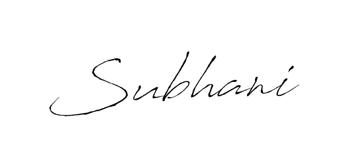 Create a beautiful signature design for name Subhani. With this signature (Antro_Vectra) fonts, you can make a handwritten signature for free. Subhani signature style 6 images and pictures png