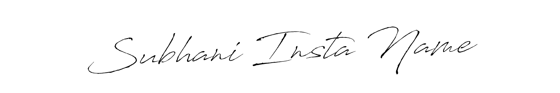 How to make Subhani Insta Name signature? Antro_Vectra is a professional autograph style. Create handwritten signature for Subhani Insta Name name. Subhani Insta Name signature style 6 images and pictures png