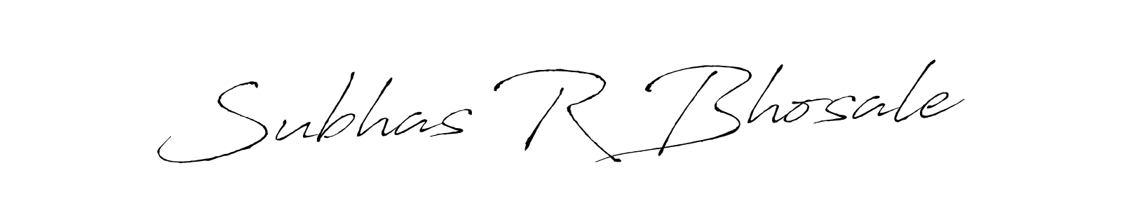 How to make Subhas R Bhosale name signature. Use Antro_Vectra style for creating short signs online. This is the latest handwritten sign. Subhas R Bhosale signature style 6 images and pictures png