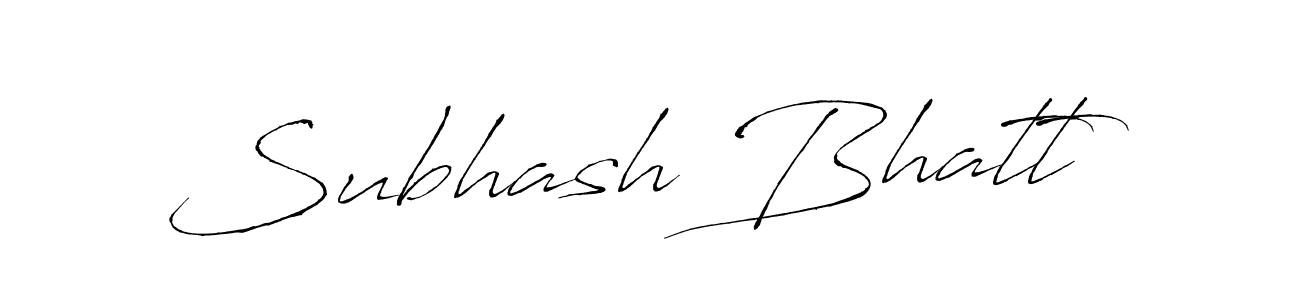 Subhash Bhatt stylish signature style. Best Handwritten Sign (Antro_Vectra) for my name. Handwritten Signature Collection Ideas for my name Subhash Bhatt. Subhash Bhatt signature style 6 images and pictures png