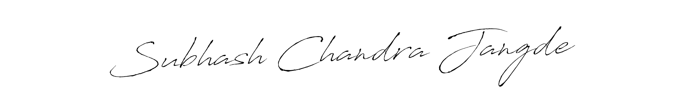 How to make Subhash Chandra Jangde name signature. Use Antro_Vectra style for creating short signs online. This is the latest handwritten sign. Subhash Chandra Jangde signature style 6 images and pictures png