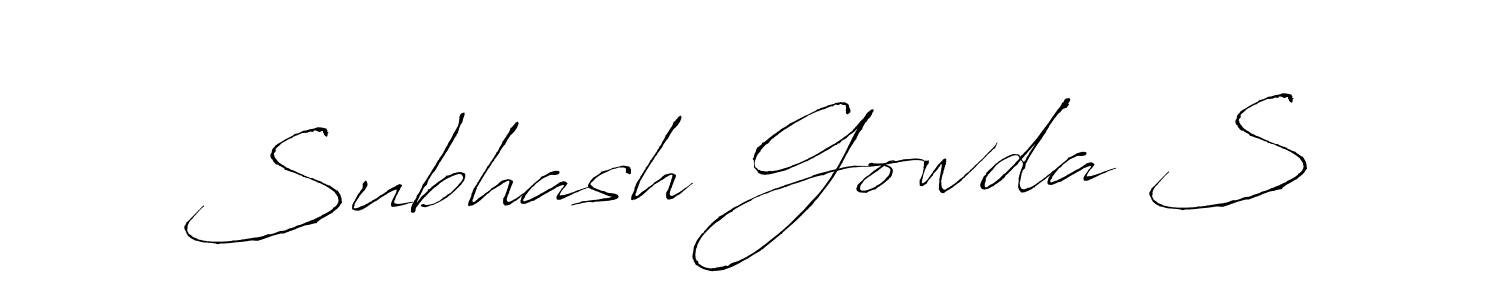 Subhash Gowda S stylish signature style. Best Handwritten Sign (Antro_Vectra) for my name. Handwritten Signature Collection Ideas for my name Subhash Gowda S. Subhash Gowda S signature style 6 images and pictures png