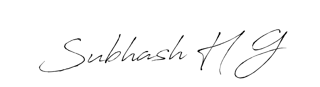 Design your own signature with our free online signature maker. With this signature software, you can create a handwritten (Antro_Vectra) signature for name Subhash H G. Subhash H G signature style 6 images and pictures png