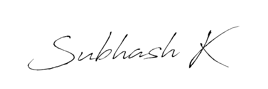 Create a beautiful signature design for name Subhash K. With this signature (Antro_Vectra) fonts, you can make a handwritten signature for free. Subhash K signature style 6 images and pictures png