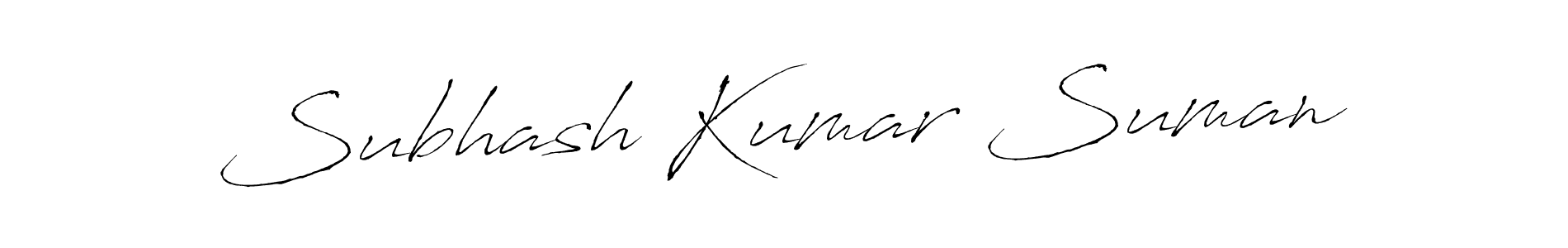 Create a beautiful signature design for name Subhash Kumar Suman. With this signature (Antro_Vectra) fonts, you can make a handwritten signature for free. Subhash Kumar Suman signature style 6 images and pictures png