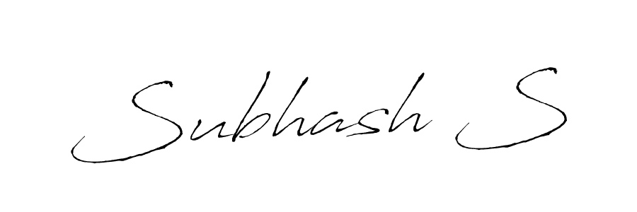 Make a beautiful signature design for name Subhash S. With this signature (Antro_Vectra) style, you can create a handwritten signature for free. Subhash S signature style 6 images and pictures png