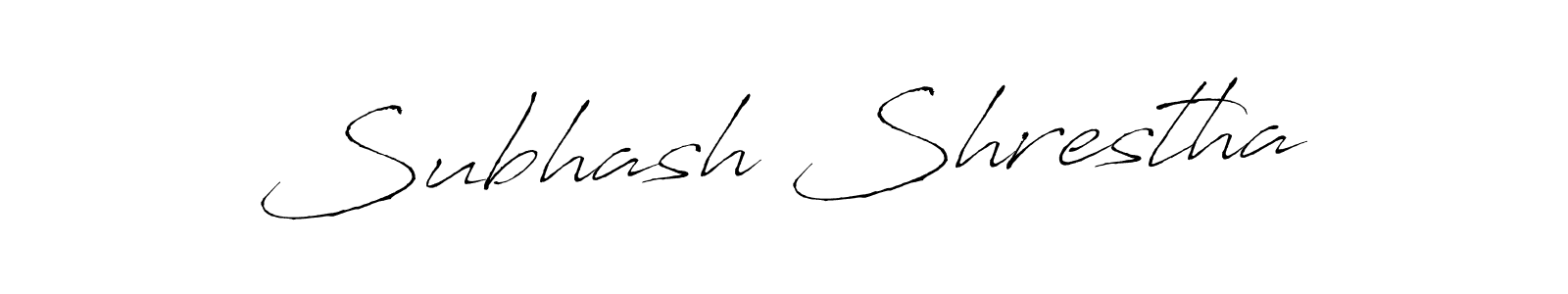 Antro_Vectra is a professional signature style that is perfect for those who want to add a touch of class to their signature. It is also a great choice for those who want to make their signature more unique. Get Subhash Shrestha name to fancy signature for free. Subhash Shrestha signature style 6 images and pictures png