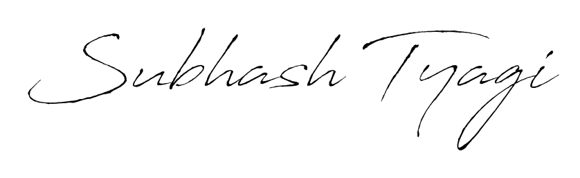 Transform the name Subhash Tyagi into a signature masterpiece using Antro_Vectra font. Ideal for photographers, artists, and creators looking for watermarks. Subhash Tyagi signature style 6 images and pictures png