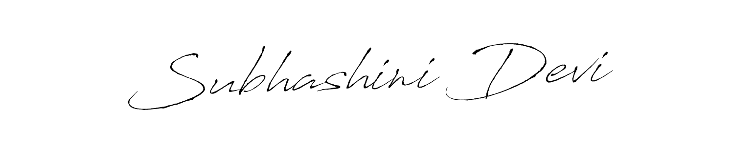 Make a beautiful signature design for name Subhashini Devi. With this signature (Antro_Vectra) style, you can create a handwritten signature for free. Subhashini Devi signature style 6 images and pictures png