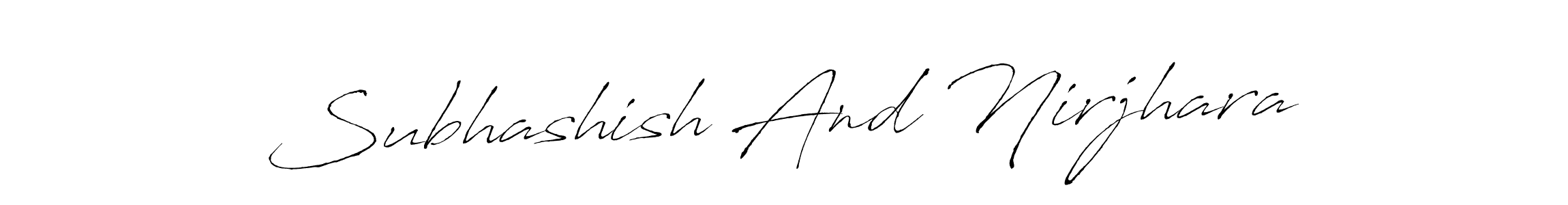 You should practise on your own different ways (Antro_Vectra) to write your name (Subhashish And Nirjhara) in signature. don't let someone else do it for you. Subhashish And Nirjhara signature style 6 images and pictures png