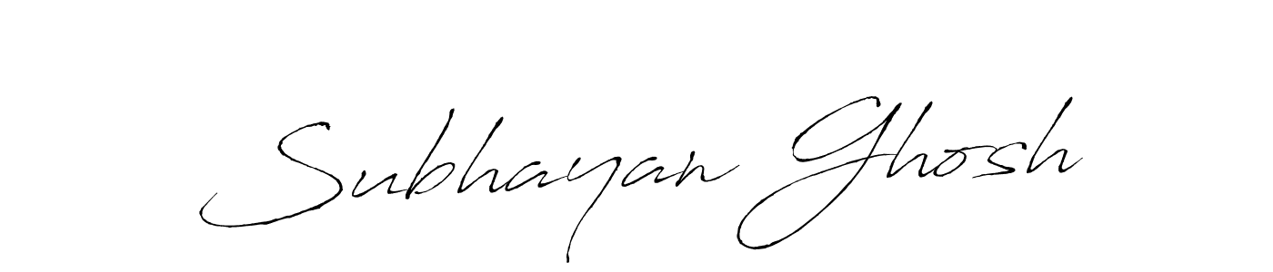 Design your own signature with our free online signature maker. With this signature software, you can create a handwritten (Antro_Vectra) signature for name Subhayan Ghosh. Subhayan Ghosh signature style 6 images and pictures png