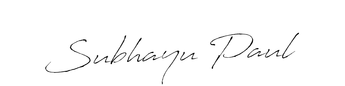 Make a beautiful signature design for name Subhayu Paul. With this signature (Antro_Vectra) style, you can create a handwritten signature for free. Subhayu Paul signature style 6 images and pictures png