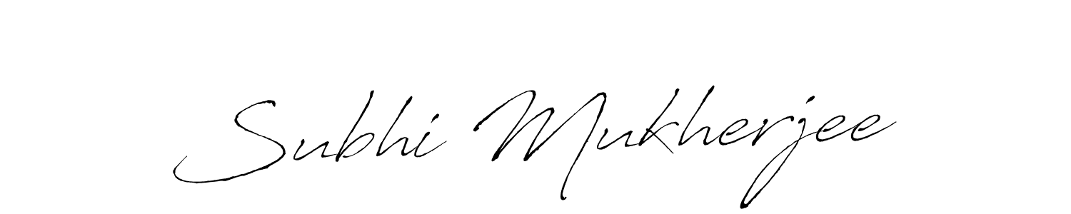 How to make Subhi Mukherjee name signature. Use Antro_Vectra style for creating short signs online. This is the latest handwritten sign. Subhi Mukherjee signature style 6 images and pictures png