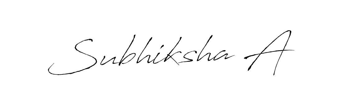 Subhiksha A stylish signature style. Best Handwritten Sign (Antro_Vectra) for my name. Handwritten Signature Collection Ideas for my name Subhiksha A. Subhiksha A signature style 6 images and pictures png