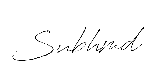 How to make Subhmd name signature. Use Antro_Vectra style for creating short signs online. This is the latest handwritten sign. Subhmd signature style 6 images and pictures png