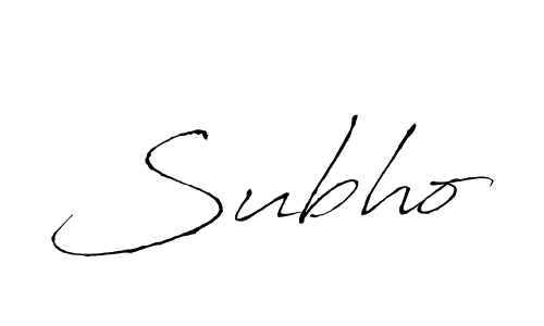 How to make Subho signature? Antro_Vectra is a professional autograph style. Create handwritten signature for Subho name. Subho signature style 6 images and pictures png