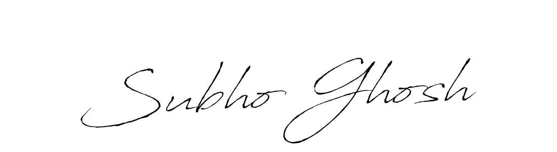 Make a beautiful signature design for name Subho Ghosh. With this signature (Antro_Vectra) style, you can create a handwritten signature for free. Subho Ghosh signature style 6 images and pictures png