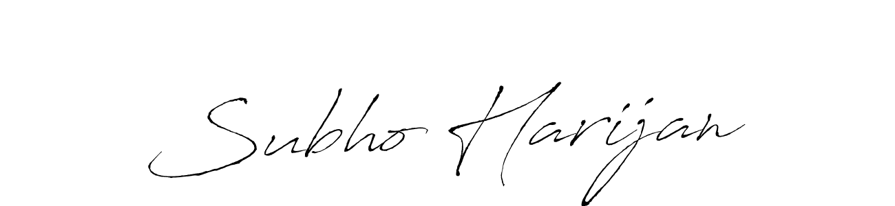 Design your own signature with our free online signature maker. With this signature software, you can create a handwritten (Antro_Vectra) signature for name Subho Harijan. Subho Harijan signature style 6 images and pictures png