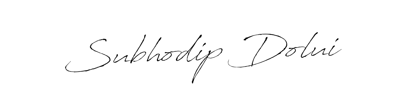 How to make Subhodip Dolui name signature. Use Antro_Vectra style for creating short signs online. This is the latest handwritten sign. Subhodip Dolui signature style 6 images and pictures png