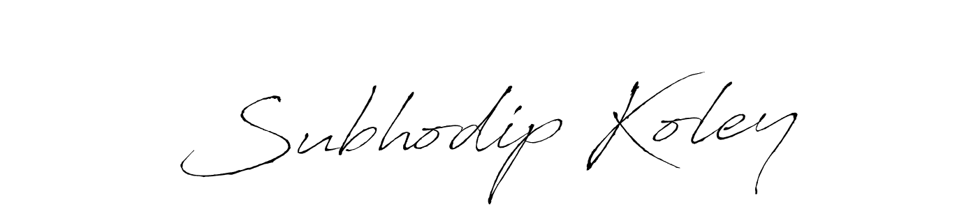 Design your own signature with our free online signature maker. With this signature software, you can create a handwritten (Antro_Vectra) signature for name Subhodip Koley. Subhodip Koley signature style 6 images and pictures png