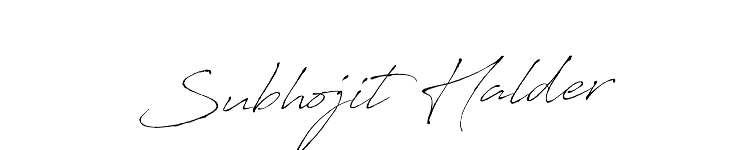 Create a beautiful signature design for name Subhojit Halder. With this signature (Antro_Vectra) fonts, you can make a handwritten signature for free. Subhojit Halder signature style 6 images and pictures png