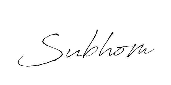 Subhom stylish signature style. Best Handwritten Sign (Antro_Vectra) for my name. Handwritten Signature Collection Ideas for my name Subhom. Subhom signature style 6 images and pictures png