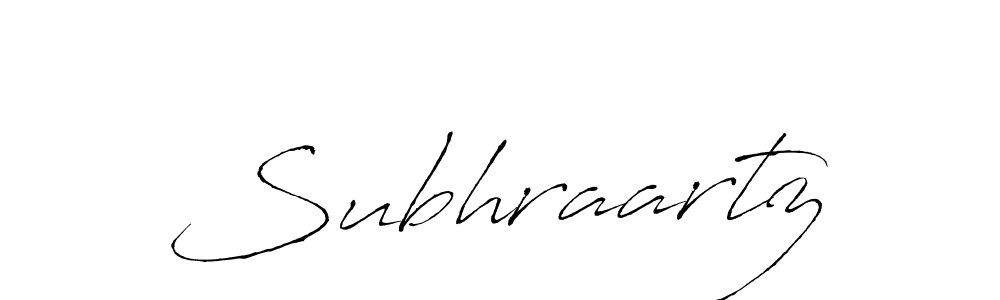 How to make Subhraartz name signature. Use Antro_Vectra style for creating short signs online. This is the latest handwritten sign. Subhraartz signature style 6 images and pictures png