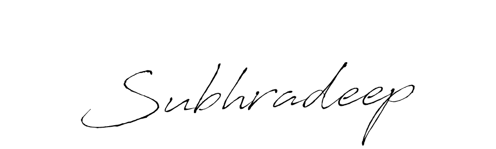 How to make Subhradeep name signature. Use Antro_Vectra style for creating short signs online. This is the latest handwritten sign. Subhradeep signature style 6 images and pictures png