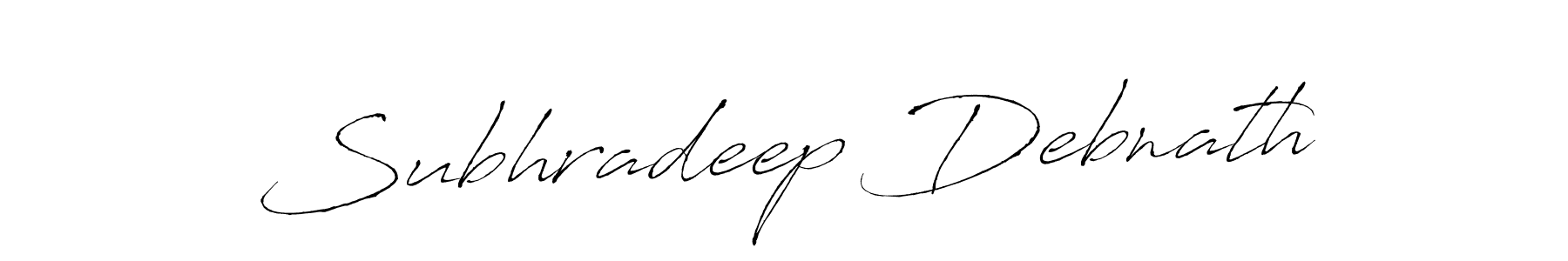 Make a short Subhradeep Debnath signature style. Manage your documents anywhere anytime using Antro_Vectra. Create and add eSignatures, submit forms, share and send files easily. Subhradeep Debnath signature style 6 images and pictures png