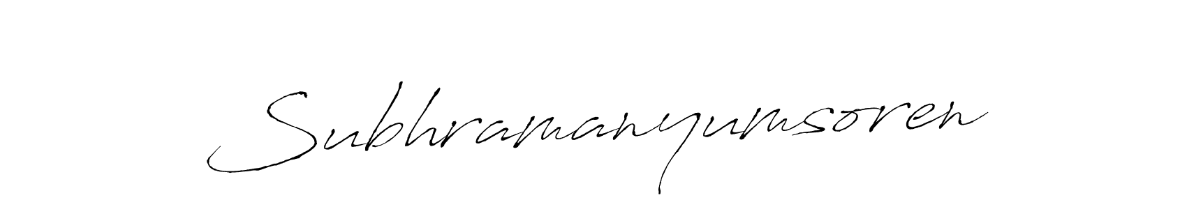 Create a beautiful signature design for name Subhramanyumsoren. With this signature (Antro_Vectra) fonts, you can make a handwritten signature for free. Subhramanyumsoren signature style 6 images and pictures png