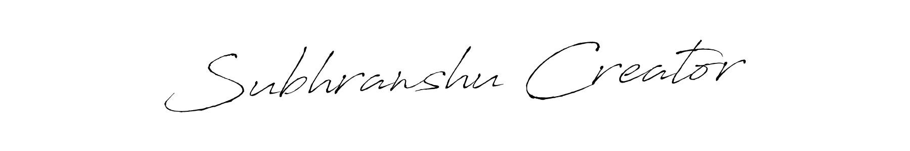 You should practise on your own different ways (Antro_Vectra) to write your name (Subhranshu Creator) in signature. don't let someone else do it for you. Subhranshu Creator signature style 6 images and pictures png