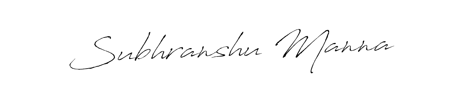 Make a short Subhranshu Manna signature style. Manage your documents anywhere anytime using Antro_Vectra. Create and add eSignatures, submit forms, share and send files easily. Subhranshu Manna signature style 6 images and pictures png