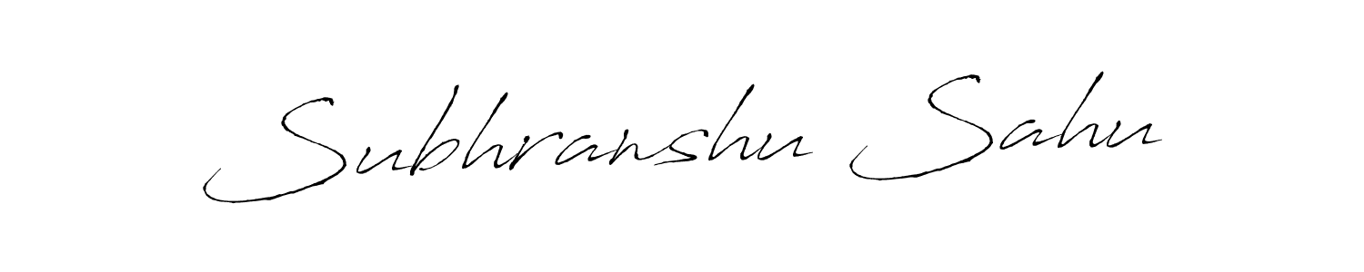 Design your own signature with our free online signature maker. With this signature software, you can create a handwritten (Antro_Vectra) signature for name Subhranshu Sahu. Subhranshu Sahu signature style 6 images and pictures png