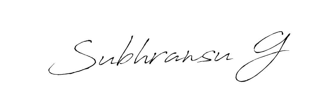Subhransu G stylish signature style. Best Handwritten Sign (Antro_Vectra) for my name. Handwritten Signature Collection Ideas for my name Subhransu G. Subhransu G signature style 6 images and pictures png