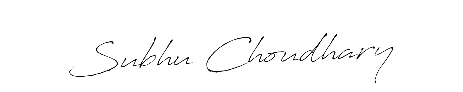 Make a beautiful signature design for name Subhu Choudhary. With this signature (Antro_Vectra) style, you can create a handwritten signature for free. Subhu Choudhary signature style 6 images and pictures png