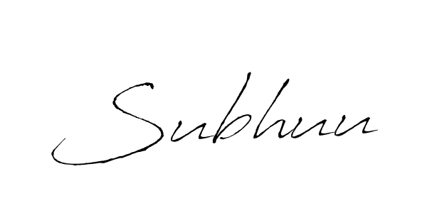 How to make Subhuu signature? Antro_Vectra is a professional autograph style. Create handwritten signature for Subhuu name. Subhuu signature style 6 images and pictures png