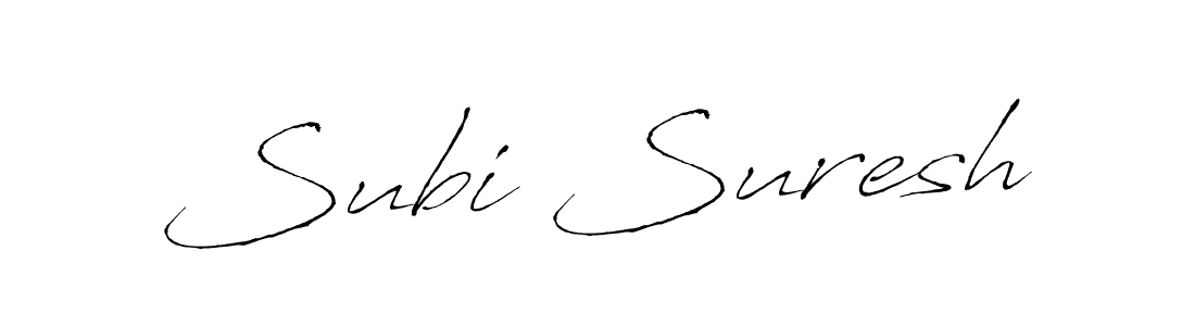 You should practise on your own different ways (Antro_Vectra) to write your name (Subi Suresh) in signature. don't let someone else do it for you. Subi Suresh signature style 6 images and pictures png