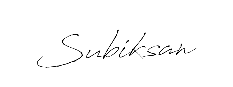 How to make Subiksan signature? Antro_Vectra is a professional autograph style. Create handwritten signature for Subiksan name. Subiksan signature style 6 images and pictures png