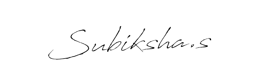 You should practise on your own different ways (Antro_Vectra) to write your name (Subiksha.s) in signature. don't let someone else do it for you. Subiksha.s signature style 6 images and pictures png