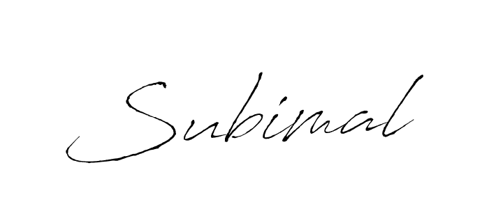 Design your own signature with our free online signature maker. With this signature software, you can create a handwritten (Antro_Vectra) signature for name Subimal. Subimal signature style 6 images and pictures png