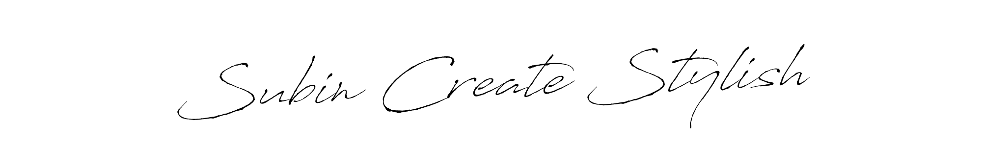 Subin Create Stylish stylish signature style. Best Handwritten Sign (Antro_Vectra) for my name. Handwritten Signature Collection Ideas for my name Subin Create Stylish. Subin Create Stylish signature style 6 images and pictures png