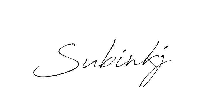 You should practise on your own different ways (Antro_Vectra) to write your name (Subinkj) in signature. don't let someone else do it for you. Subinkj signature style 6 images and pictures png